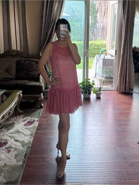 Gianluca Capannolo Pink Textured Kids Dress